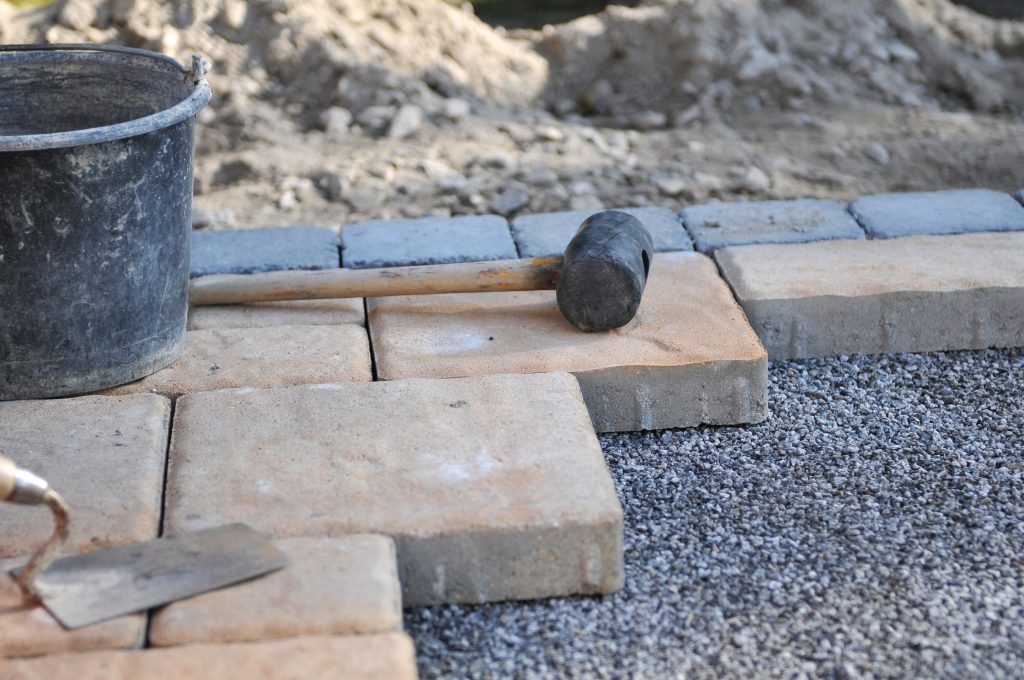 Brick paver path