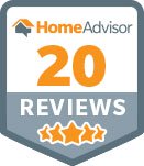 HomeAdvisor 20 Reviews badge