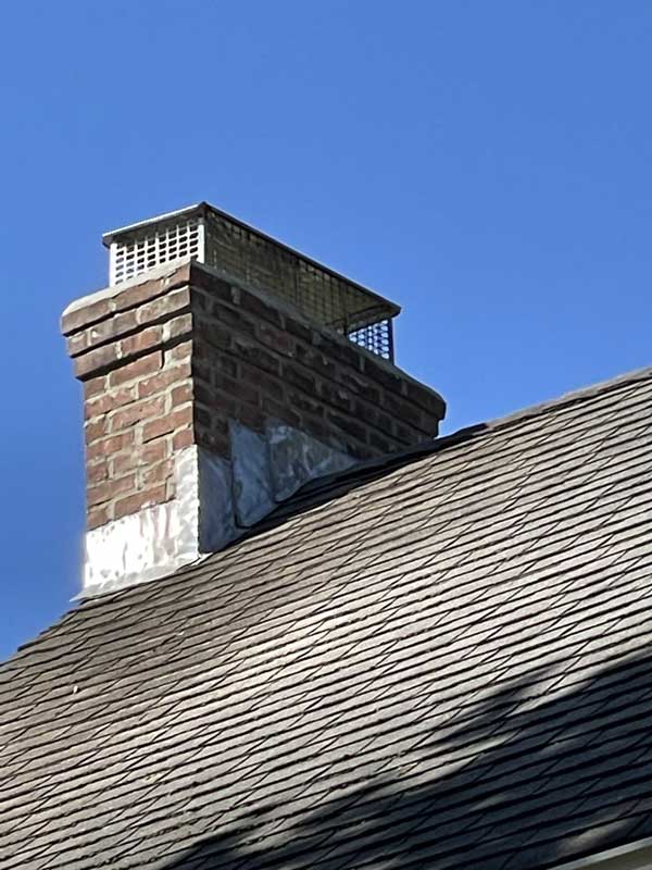 Newly repaired chimney