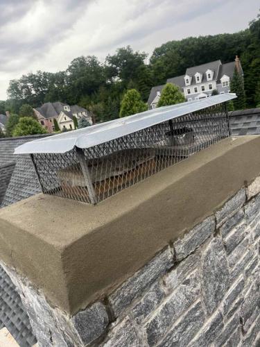 Newly repaired chimney